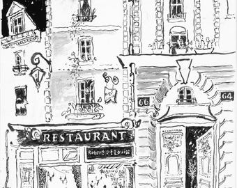 Rue Vieille du Temple. Parisian Print, Paris Lifestyle, Paris Life, Paris Attraction, French Architecture, French Art, Paris Art