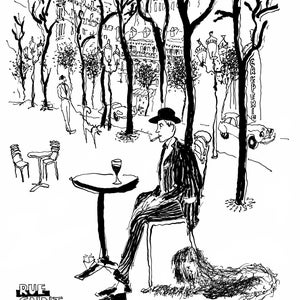 Me And My Dog. Parisian Print, Paris Lifestyle, Paris, Paris Print, French Street Scene, Dogs, Paris Dogs, Dog Art, French Art, Paris Art