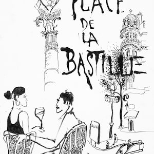 Place de la Bastille. Parisian Print, Paris Lifestyle, Paris Life, Paris Attraction, French Architecture, French Art, Paris Art