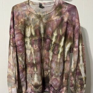 Fall inspired tie dyed crewneck in adult XL