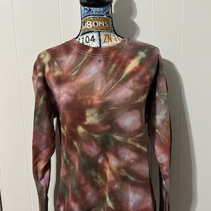 Fall inspired tie dyed crewneck in adult small