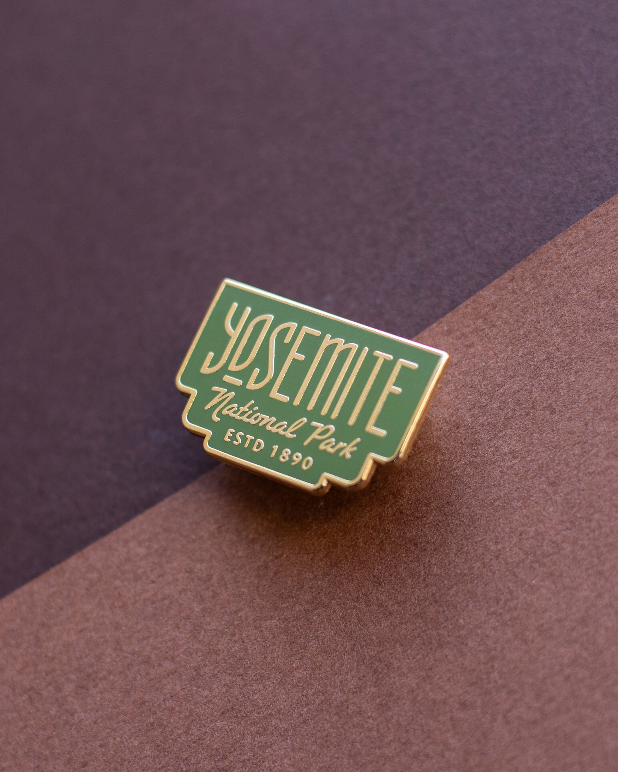 Yosemite National Park Typographic Enamel Pin | Collectible Pin | Outdoors | Travel | Nature Lover | California