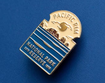 Pacific Rim National Park Enamel Pin: British Columbia Travel Souvenir