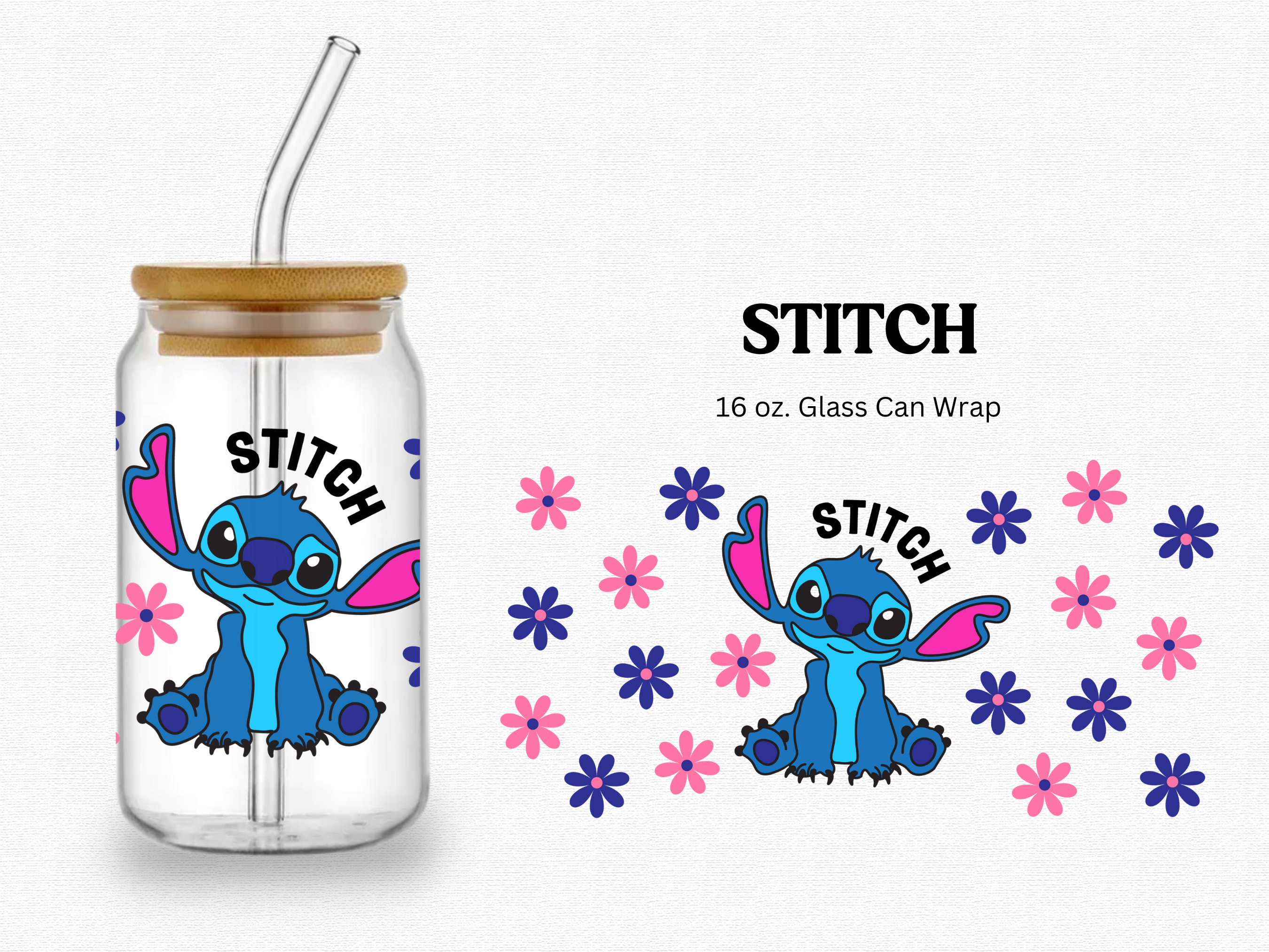 Stitch Lemonade Transparent Disney Laptop Stickers/ Tropical Lilo