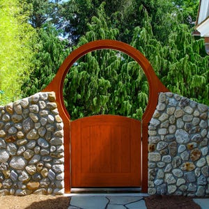 Bamboo Fence Gate: Customizable Color, Carbonized Wood (38&quot; x 37.2&quot;)