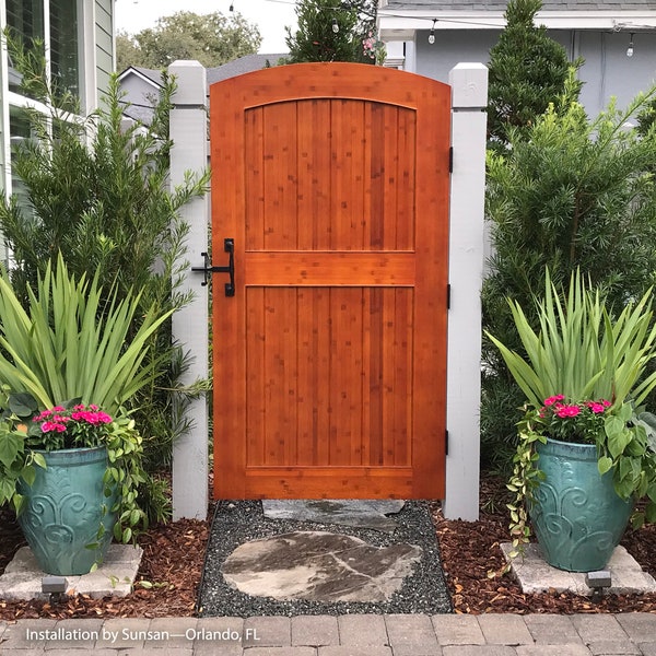 Miracle Woodworks' Exterior Solid Bamboo Wood Fence Gate | FREE DELIVERY to continental US | (39.3" X 73" X 1.2")