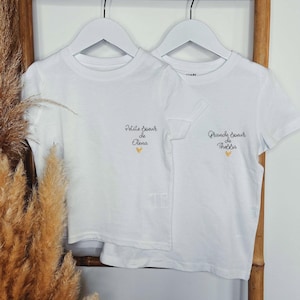 T-shirt entre sœur et frère - idée cadeau - t-shirt personnalisé