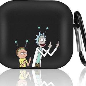 Rick and Morty Airpods Case pro  Cute Cartoon Cool Silicone Cases for Apple Airpod Air pro