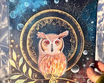 Canvas prints, animal spirit, owl as a power animal, mystical images, canvas art prints, spiritual gifts, wall art, picture prints