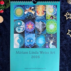 Jahreskalender 2026 mit 12 Motiven der Künstlerin Miriam Linda Weiss