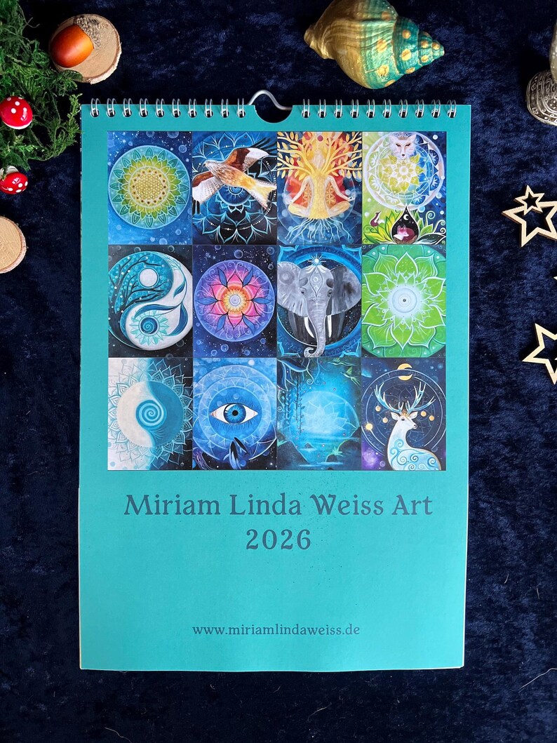 Jahreskalender 2026 mit 12 Motiven der Künstlerin Miriam Linda Weiss