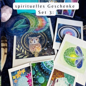 spirituelles Geschenke Set Nummer 3: Kalender, Grußkarten, Aufkleber fürs Fenster und mehrere FineArt Kunstdrucke in drei Größen