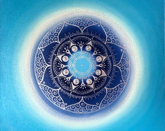 Fine art print of the original mandala image "Full Moon Magic", mandala, energy image, soul art