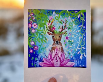 Animal Spirit, Art Prints, Deer Image, Fantasy Image, Spiritual Gifts, Buy Art Prints, Power Animal Deer, Mystical Image