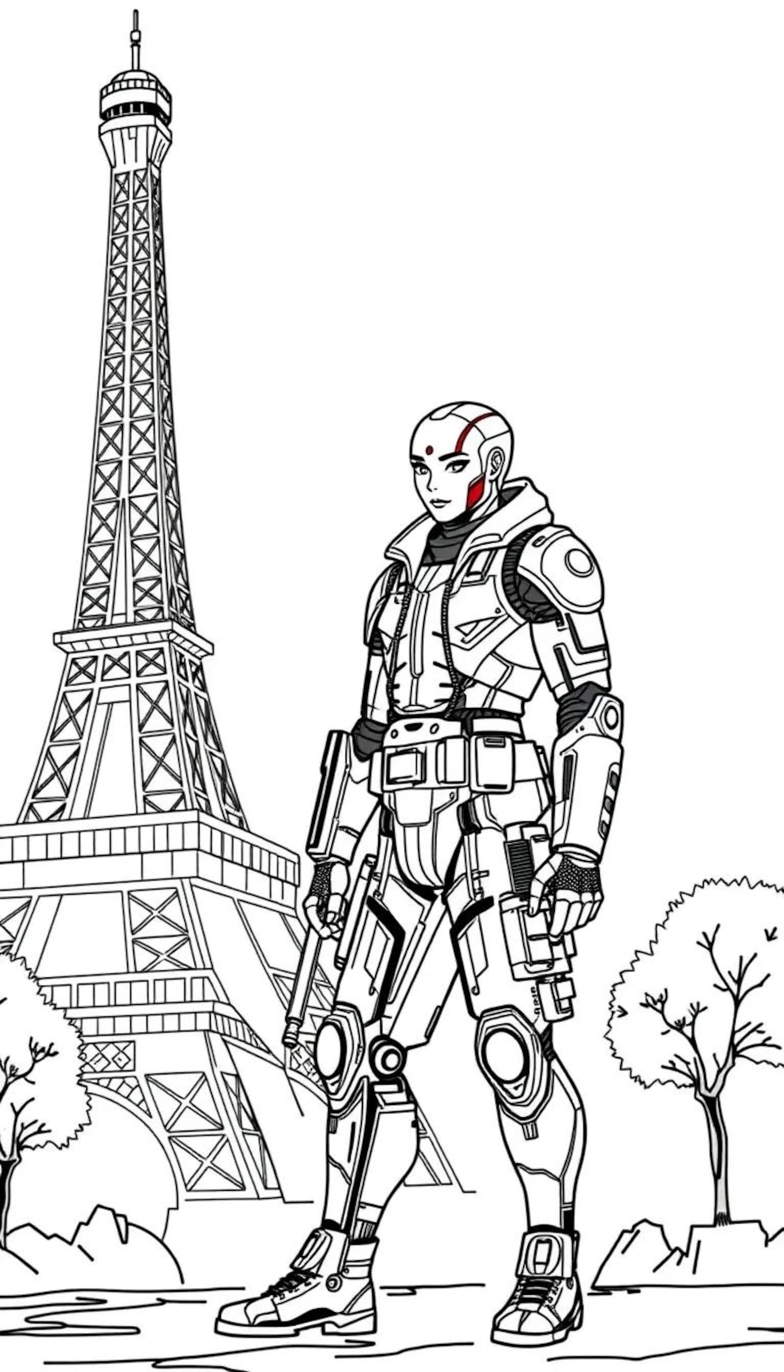 Fun Futuristic Coloring Page - Etsy
