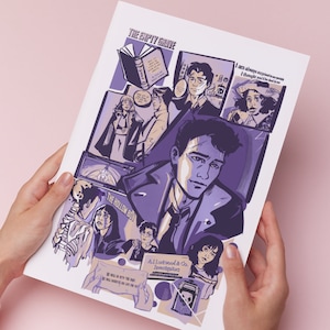 Lockwood and Co Comic Design Anthony Lockwood and lucy Carlye . Merch Comic-Inspired Print Netflix tv series handmade gift