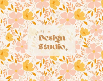 Wzór wielkanocny bez szwu, wzór kwiatowy bez szwu, wzór wiosennej dziewczyny bez szwu, kolory pastelowe, różowy, plik cyfrowy