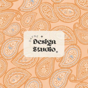 Padrão Boho Paisley Repetitivo, Sem Costura de Outono, Sem Costura Coquete, Hippie, Padrão Boêmio, Arquivo Digital para Uso Comercial, Sublimação