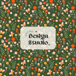 Motif floral vert sans couture, motif de Pâques et de printemps, motif de fleurs et de papillons, motif pour tissu pour enfants et bébés, sublimation