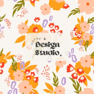 Motif floral sans couture, motif de Pâques et de printemps, motif floral de jardin, motif pour tissu de sublimation, fichier numérique
