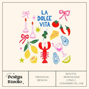 La Dolce Vita png, Trendy png, Europa png, Diseño png femenino de moda, Archivo digital, Diseño png popular, Moda png, Verano png.