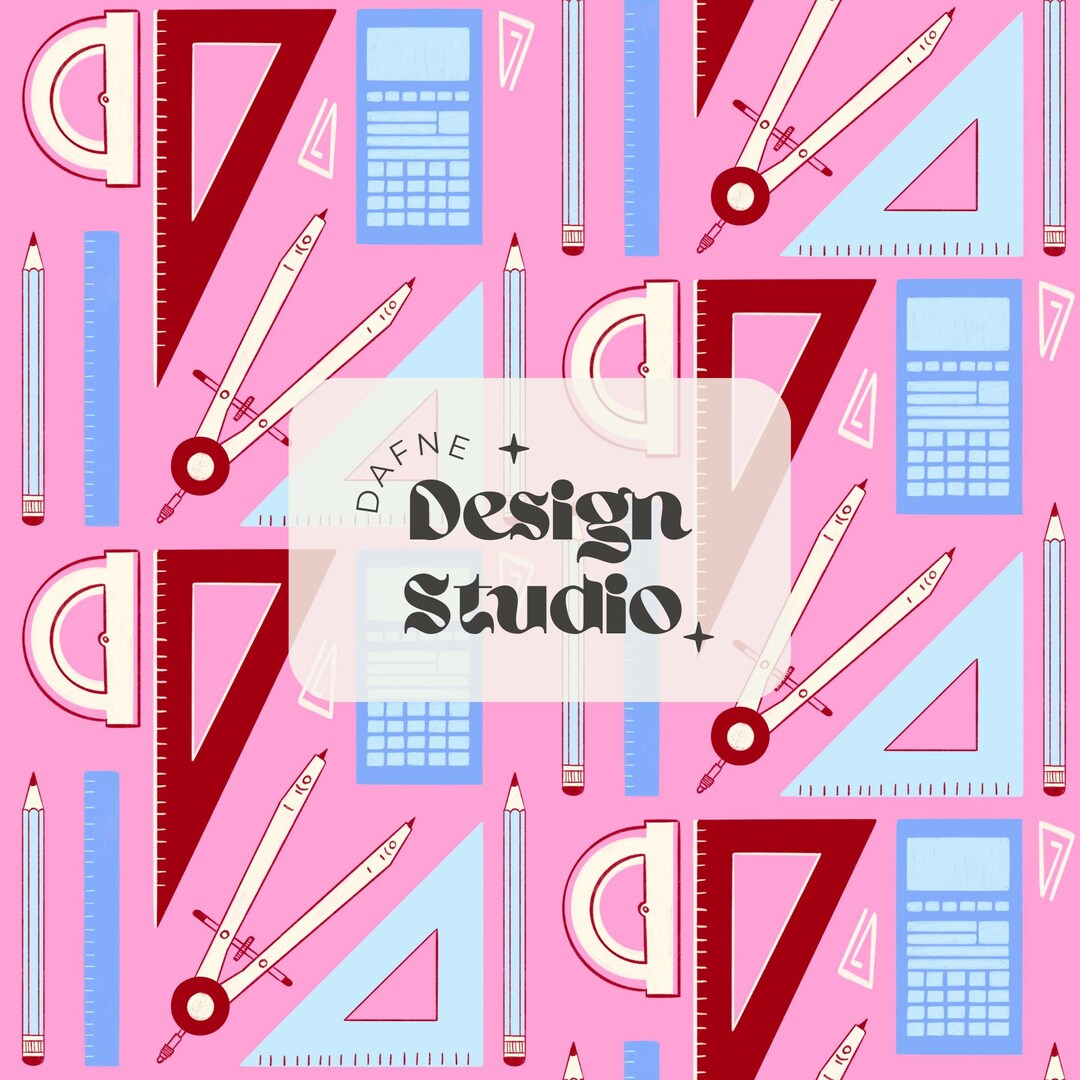 Back to School Seamless Pattern, Maths Pattern, School Girl Pattern ...