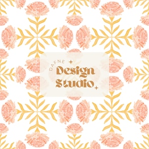 Motif floral d'œillets, motif de fleur de naissance, motif de printemps, motif de croix de Pâques, motif pour tissu de sublimation, œillets roses
