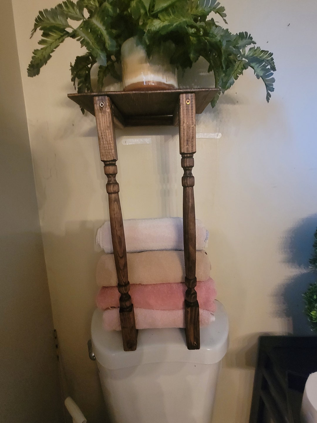 Modern Farmhouse Bath Towel Organizer Etsy