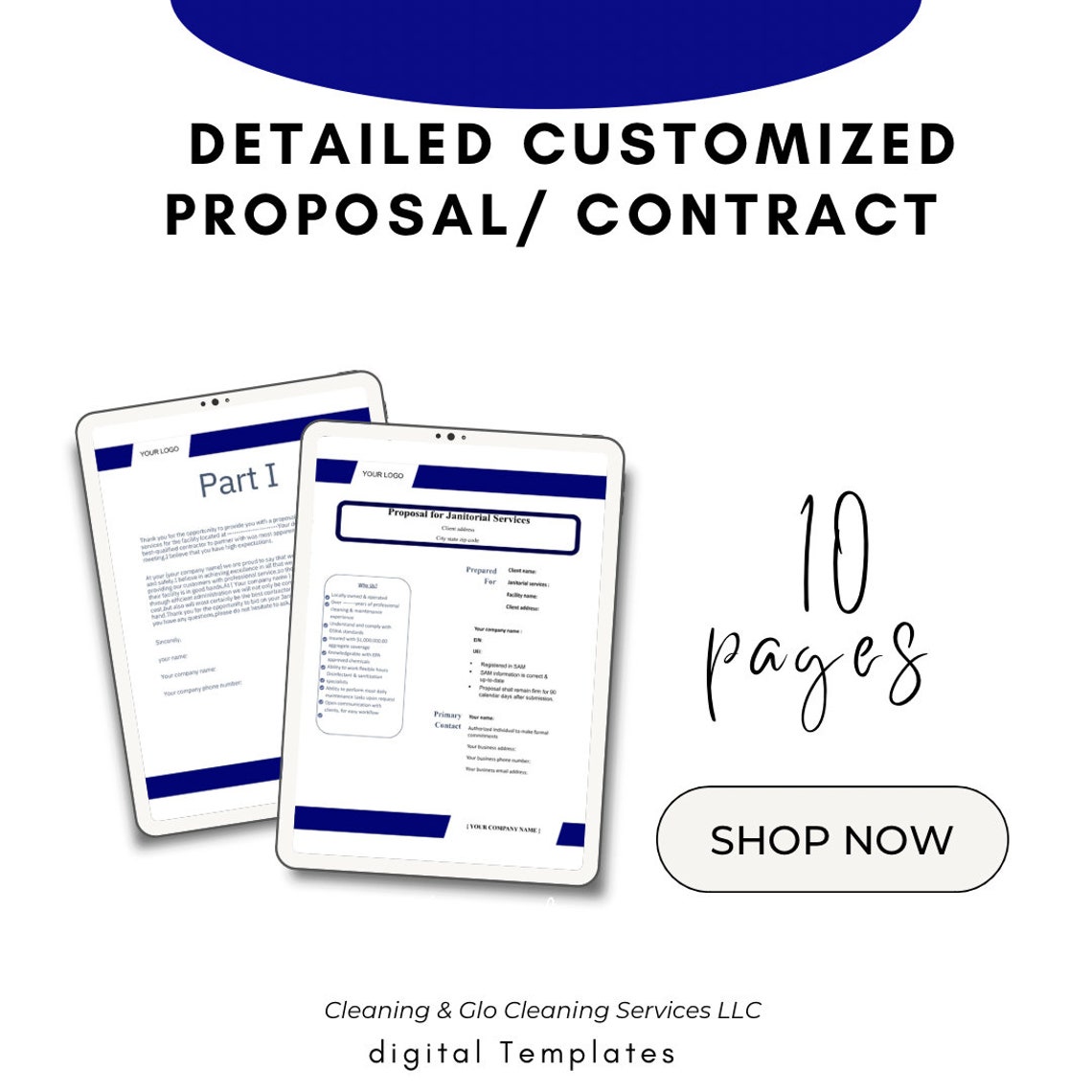Janitorial Proposal Template, Cleaning Business Proposal Template