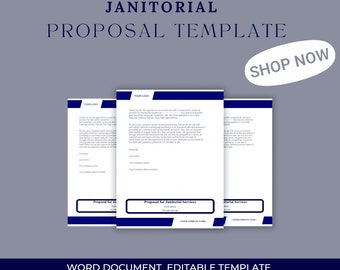 Janitorial Proposal Template, Cleaning Business Proposal Template, Cleaning Services Bid Template, Cleaning, Janitorial contract,