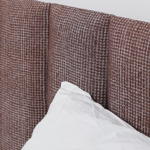 Bronze Color Headboard Panel |  Upholstered Soft Wall Panel |  Padded Boards |  Textured Luxury Fabric | Simple Installation || All Sizes