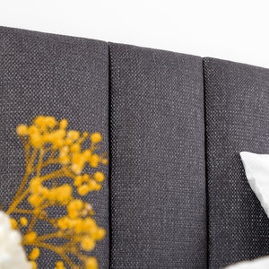 Charcoal Headboard | Upholstered Soft Wall Panel | Decorative Wall Decor | King Queen Full Headboard | Simple Installation | All Sizes
