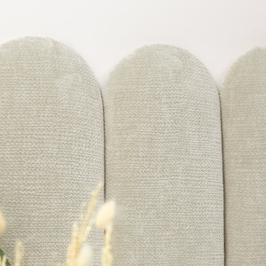 Beige Cozy Headboard Panel, Cozy Upholstered Soft Wall Panel, Boho Beige Headboard, Textured Fabric, Padded Boards, Easy Setup, All Sizes