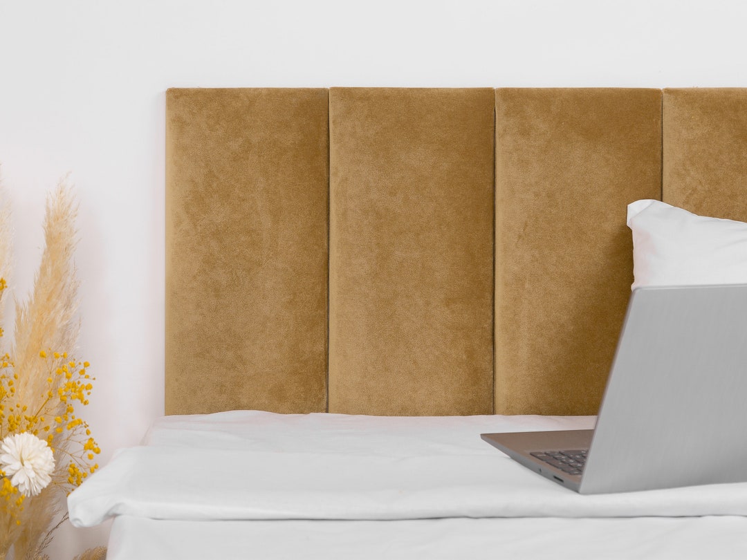 Camel Velvet Wall Panel Camel Headboard Upholstered Soft Etsy