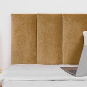 Camel Velvet Wall Panel, Camel Headboard, Upholstered Soft Wall Panel, Padded Boards, Velvet Headboard, Simple Installation, All Sizes