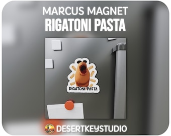 Marcus de Worm VR-chat "Rigatoni Pasta" gestanste magneet Meme cadeau