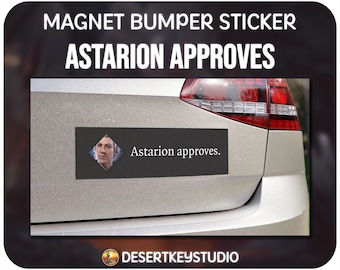 Astarion keurt Baldur's Gate goed 3 automagneten, bumpersticker, sticker, RPG-gamingcadeaus