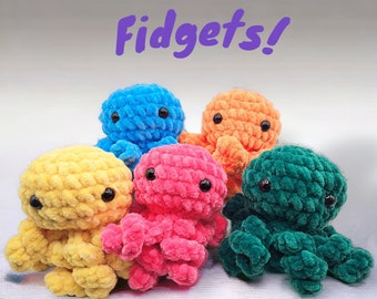 Crochet Octopus Fidget, Sensory Toy