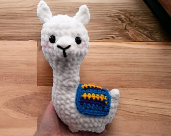 Crochet Llama Plushie, Llama Amigurumi, Stuffed Llama Toy