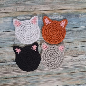 Crochet Cat Coasters image 2