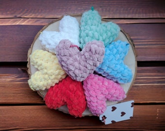 Three Crochet Valentines Hearts, Valentine's Day Heart Bundle