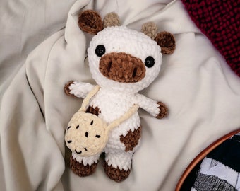 Crochet Cow Plushie, Cow Amigurumi