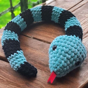 Jumbo Crochet Snake Plushie, Handmade Long Snake Toy