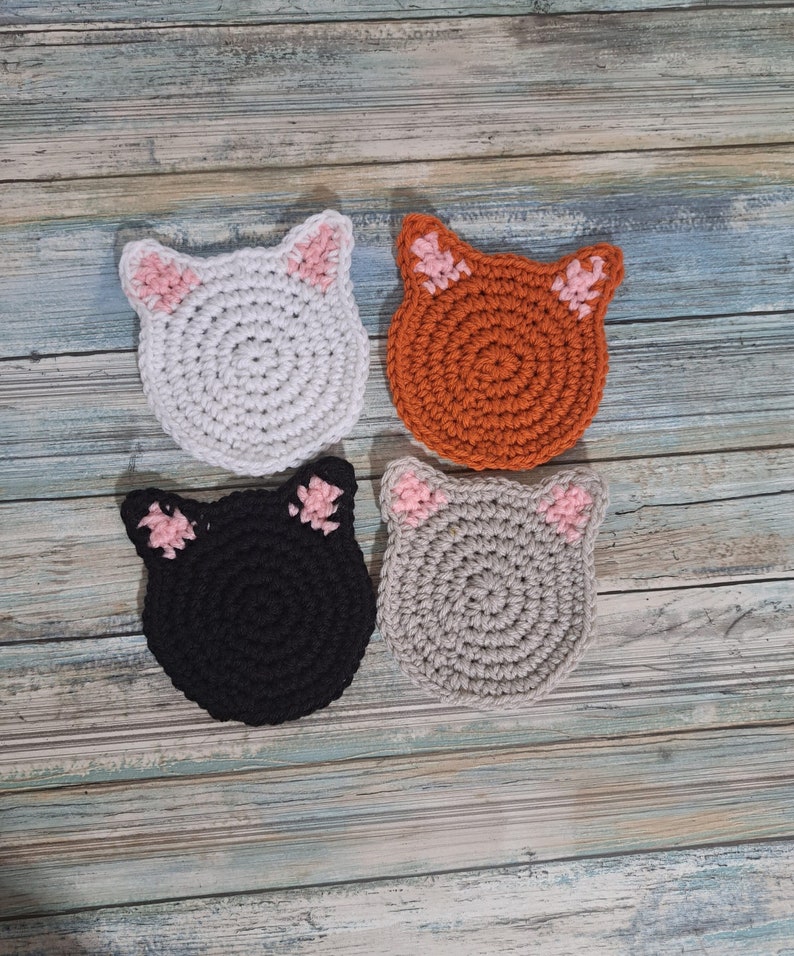 Crochet Cat Coasters image 2