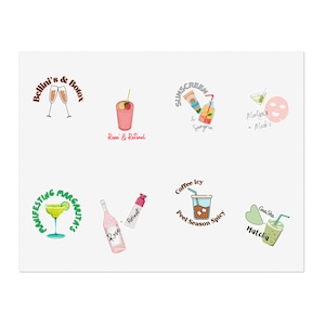 Skincare Mini Bar Single Sticker Sheets
