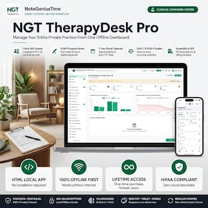 Private Practice EHR & Clinical Starter Kit for Therapists · Offline Practice Manager · SOAP Notes · Intake Consent · GAD7 PHQ9 · Superbill