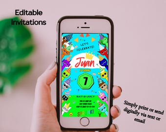 Sprunki Geburtstagseinladung: Online Party Invite (Digitaler Download)