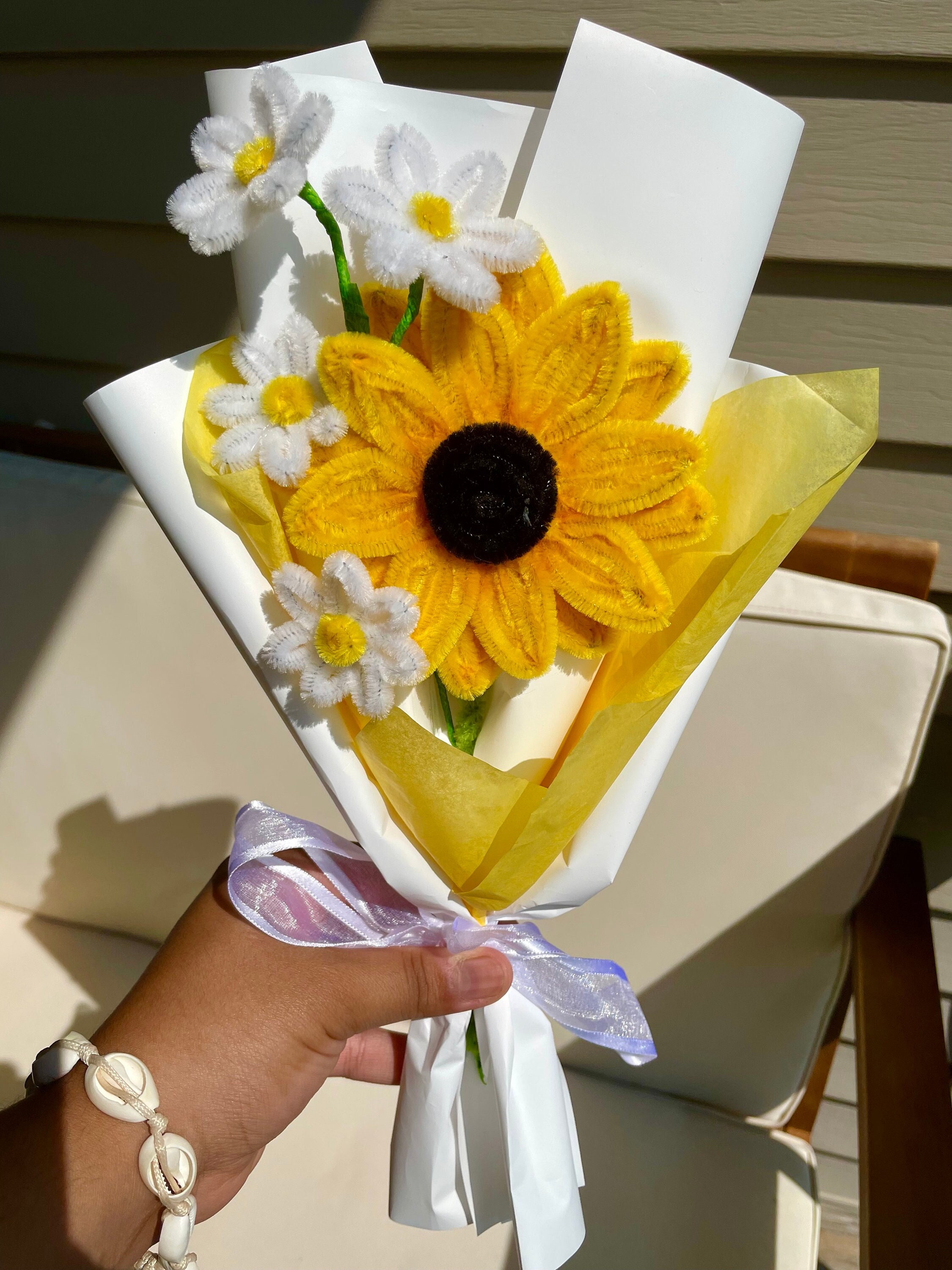 Pipe Cleaner Flowers Bouquet Handmade Twist Stick Bouquet – lunviu