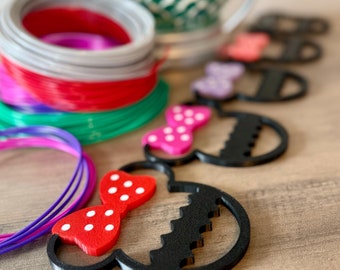 Polka Dot Bow Mouse Shirt Clip: T-Shirt Slide, Scarf Tie