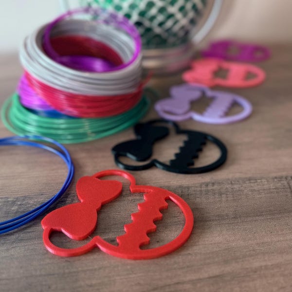 Clip para camisa de Minnie Mouse con lazo: deslizador de camiseta PLA